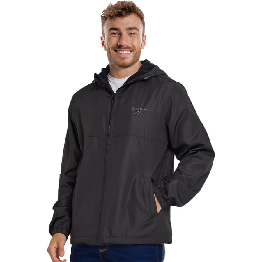 Reebok Men's Hooded Rain Jacket (L only): $14