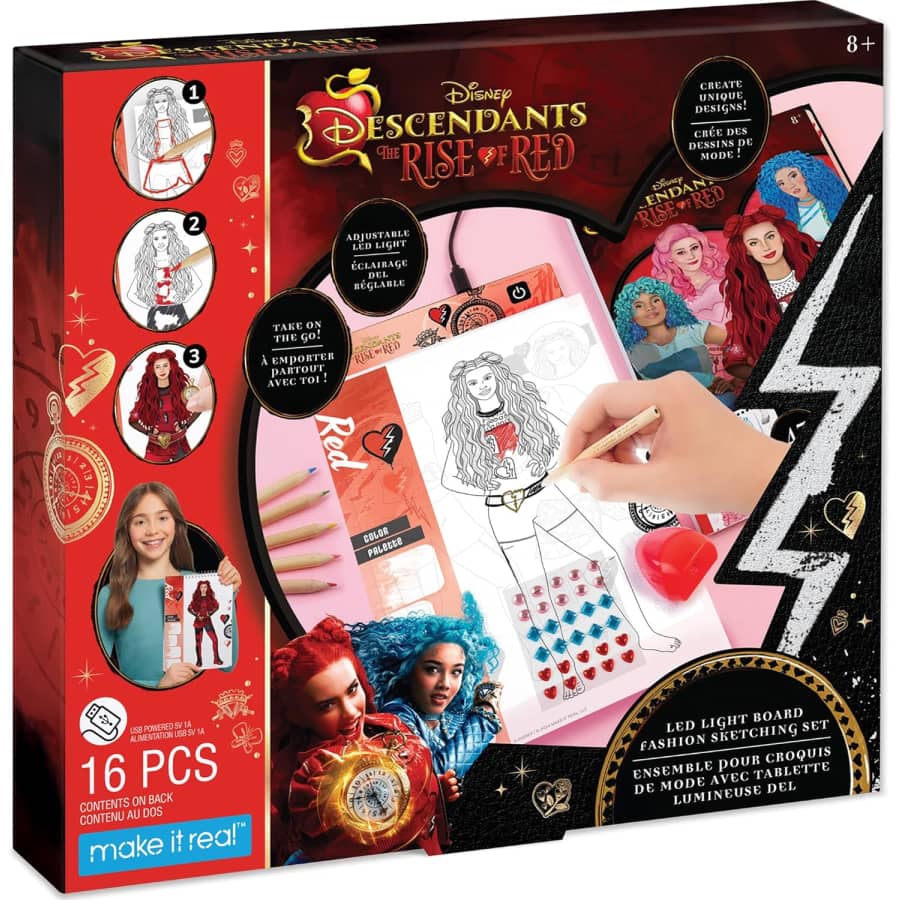 Disney Descendants The Rise of Red LED Light Board Fashion Sketching Set: $14.99