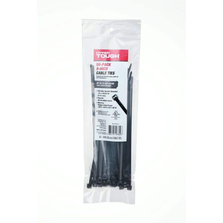 Hyper Tough 8" Cable Ties 50-Pack: $1.97 Hyper Tough 8" Cable Ties 50-Pack: $1.97