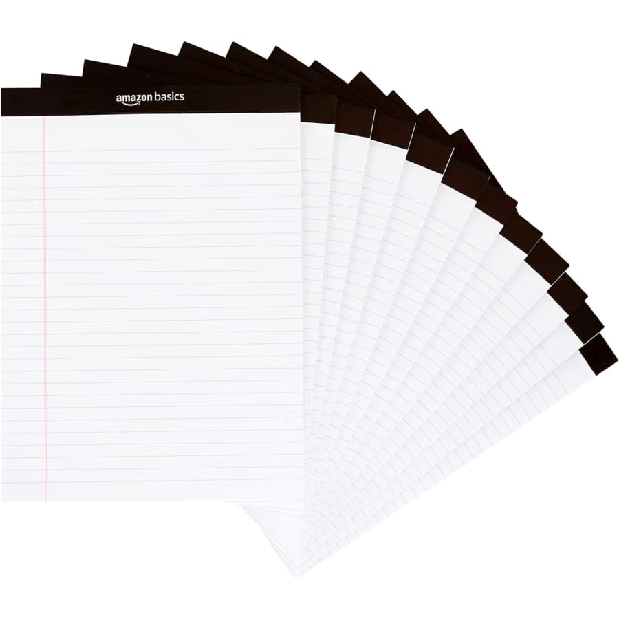 Amazon Basics Wide Ruled Note Pads Pack: $12 Amazon Basics Wide Ruled Note Pads Pack: $12