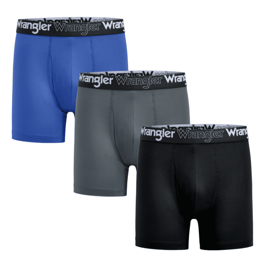 Wrangler Men's Lightweight Performance Stretch Boxer Briefs 3-Pack: $5 Wrangler Men's Lightweight Performance Stretch Boxer Briefs 3-Pack: $5