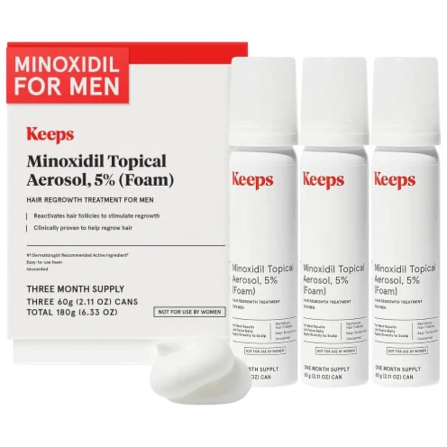 Keeps Minoxidil Topical 5% Aerosol 3-Pack: $9 Keeps Minoxidil Topical 5% Aerosol 3-Pack: $9