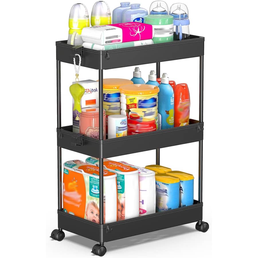 Spacekeeper Rolling Storage Cart: 3-Tier for $18, 4-Tier for $23, 5-Tier for $32