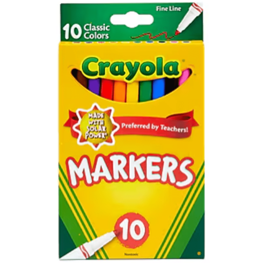 Crayola Classic Fine-Point Markers 10-Pack: 99 cents Crayola Classic Fine-Point Markers 10-Pack: 99 cents