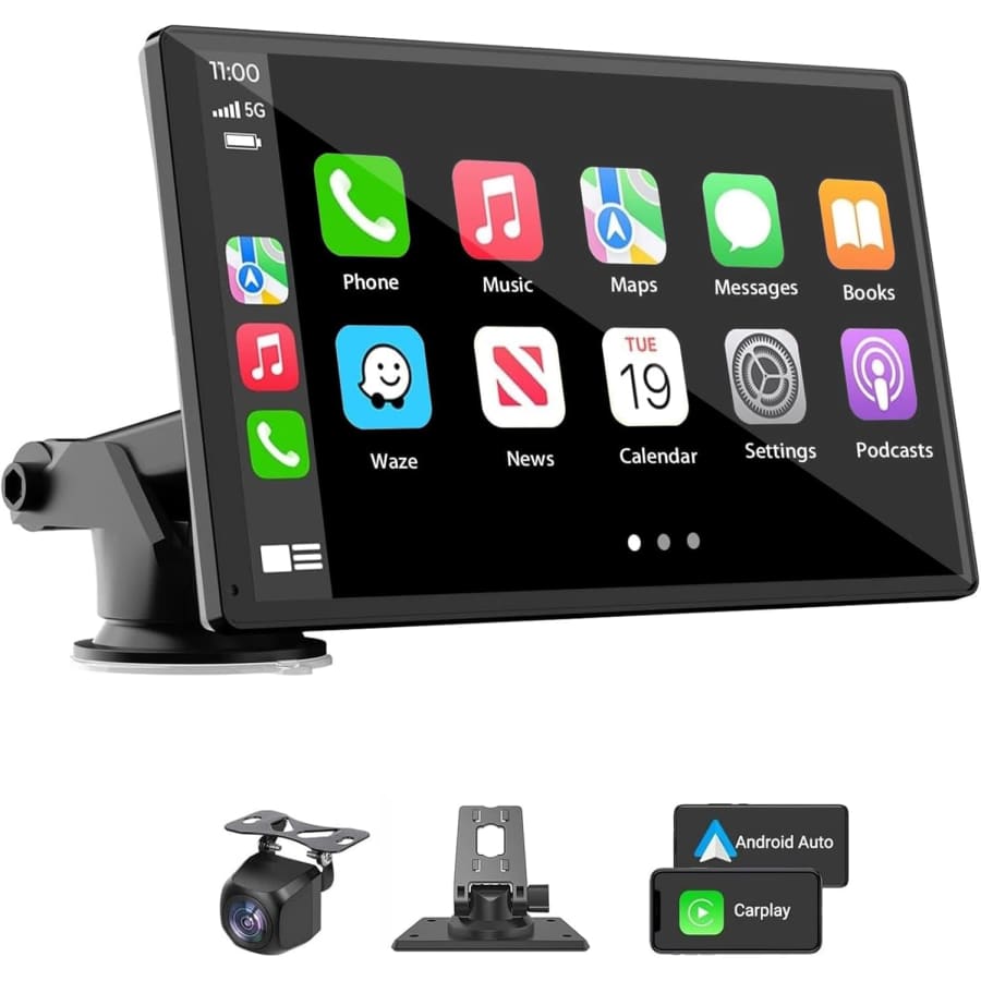 7" Portable Wireless Touchscreen Carplay Car Stereo: $47 7" Portable Wireless Touchscreen Carplay Car Stereo: $47
