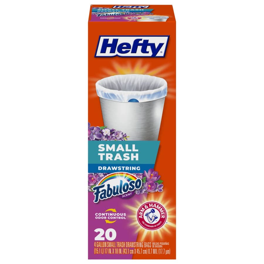 Hefty 4-Gallon Small Trash Bag 20ct: $8.61