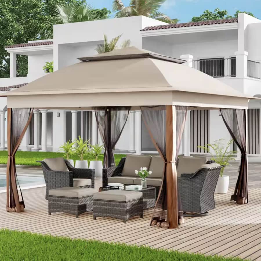 Gardenbee 11 x 11-Foot Portable Pop-Up Gazebo: $155