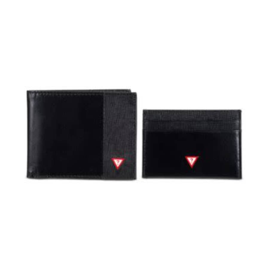 Guess Men's Leather RFID Slimfold Wallet & Card Case Set: $21.73