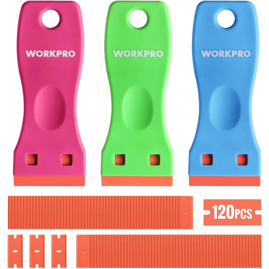 Workpro 3-Piece Plastic Razor Blade Scraper w/ 120pc Razor Blades: $8.79 Workpro 3-Piece Plastic Razor Blade Scraper w/ 120pc Razor Blades: $8.79