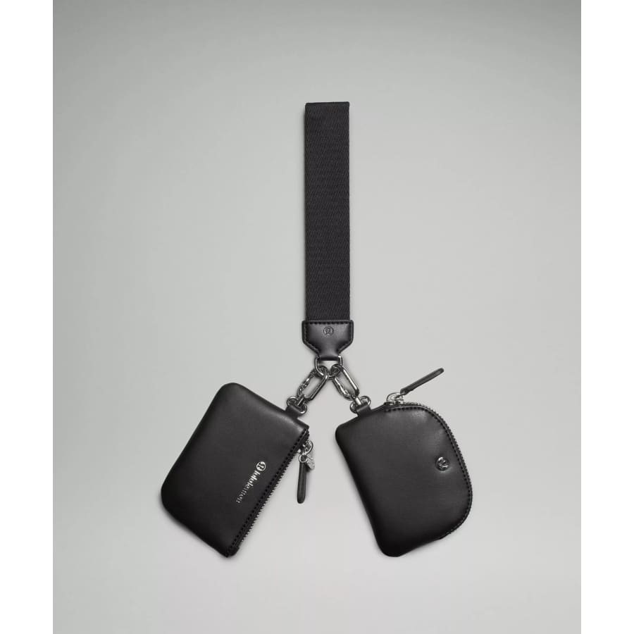 lululemon Dual Pouch Leather Alternative Wristlet: $39
