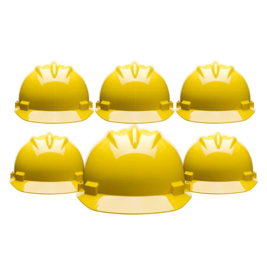 Bullard 4-Point Ratchet Suspension Cap Style Hard Hat 6-Pack: $28
