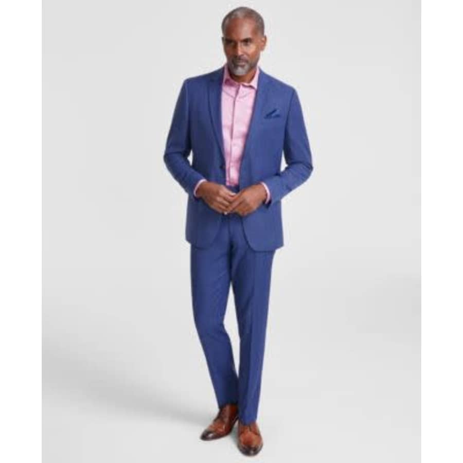 Nick Graham Men's Slim-Fit Windowpane Check Suit: $80