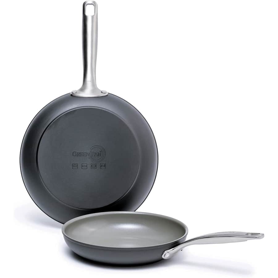 GreenPan Chatham 8" & 10" Hard Anodized Ceramic Skillet Set: $33.59
