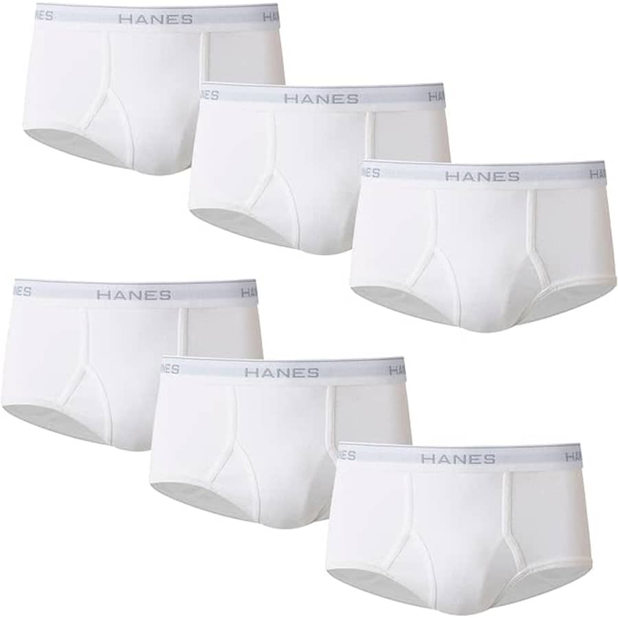 Hanes Men's Moisture-Wicking Cotton Briefs 6-Pack: $7