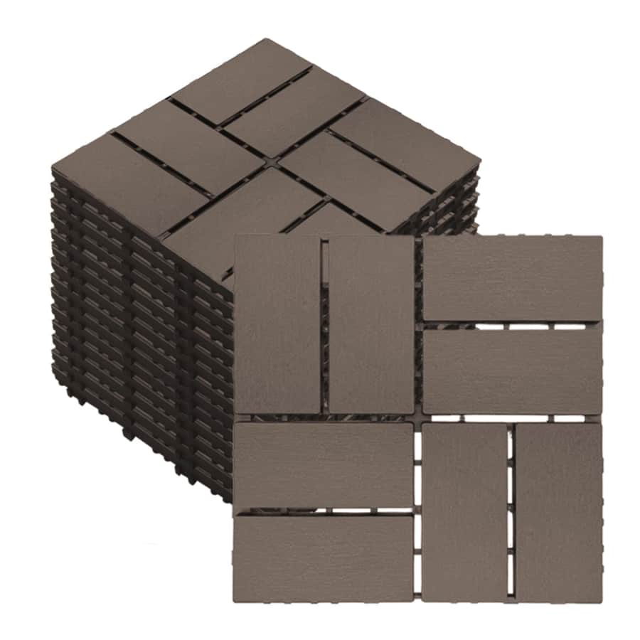 12" x 12" Interlocking Deck Tiles 36-Pack: $49