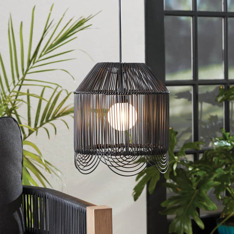 Better Homes & Gardens 13.4'' Battery-Operated Woven Pendant Light: $13