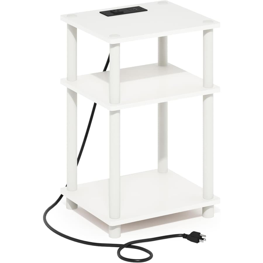 Furinno Just 3-Tier Charging Station Side Table: $18 Furinno Just 3-Tier Charging Station Side Table: $18