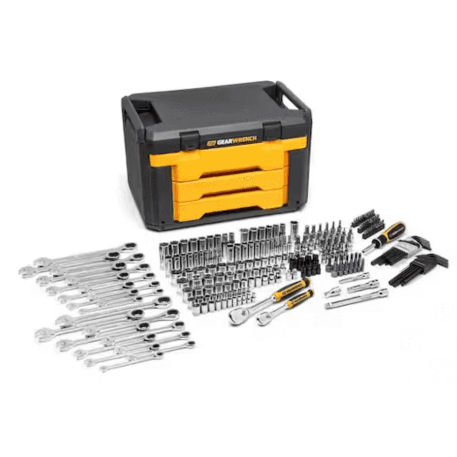 Gearwrench 1/4" and 3/8" Drive 90-Tooth Standard and Deep SAE/Metric Mechanics Tool Set: $199 Gearwrench 1/4" and 3/8" Drive 90-Tooth Standard and Deep SAE/Metric Mechanics Tool Set: $199