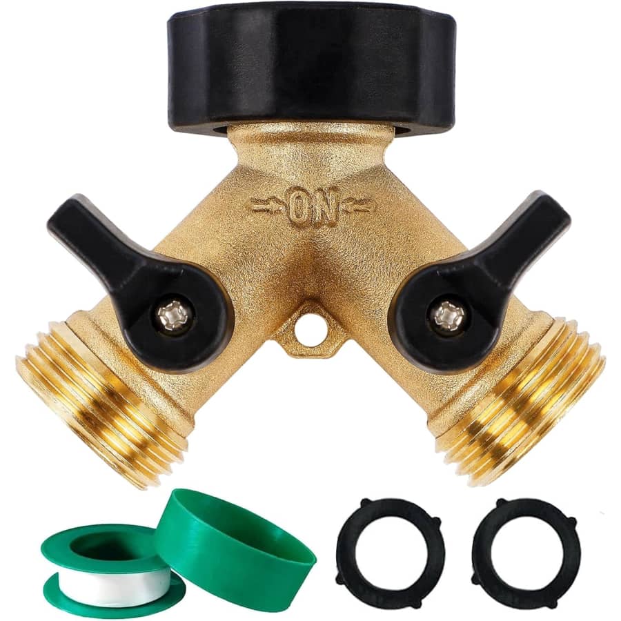Biswing 2-Way Garden Hose Splitter: $9