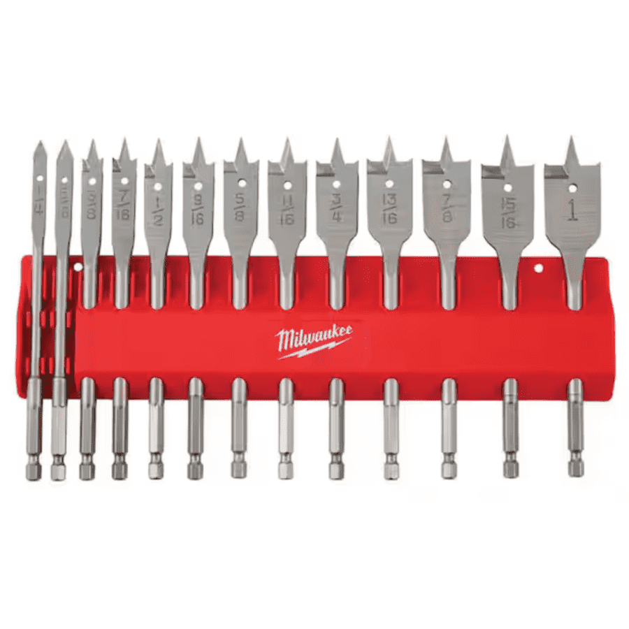 Milwaukee 13-Piece High Speed Wood Spade Bit Set: $20