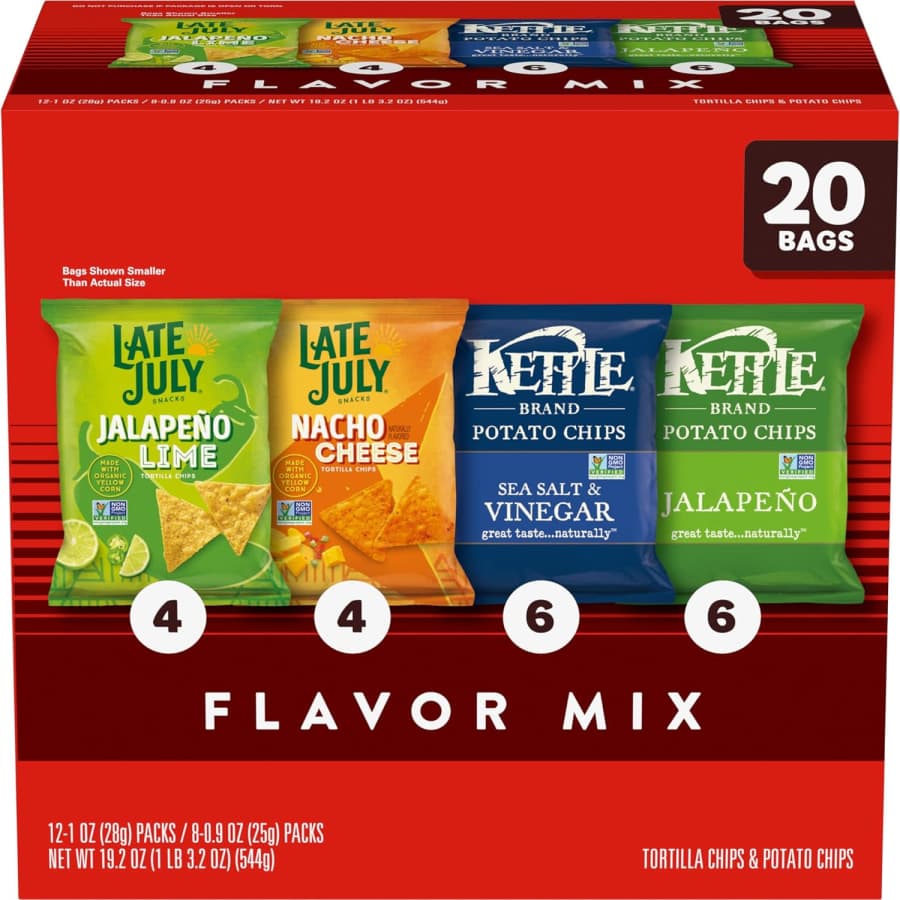 Kettle Brand and Late July 20-Count Variety Pack: $9.75 via Sub & Save