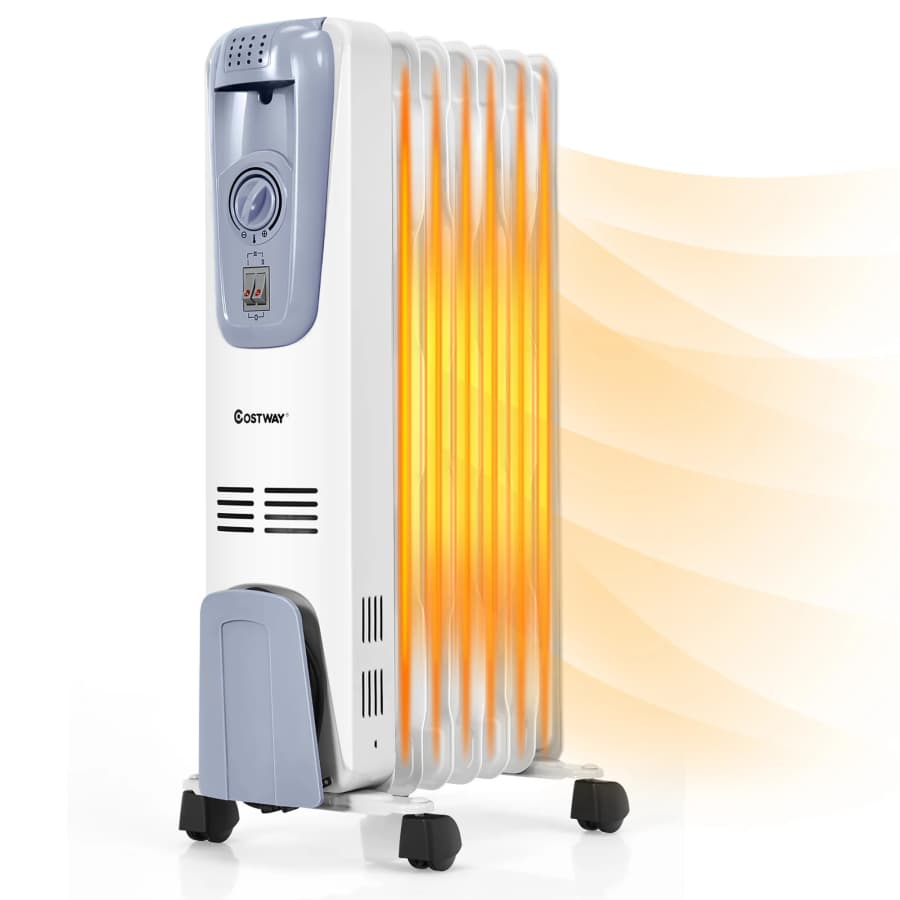 Costway 1500W Electric Oil Filled Radiator Space Heater: $60