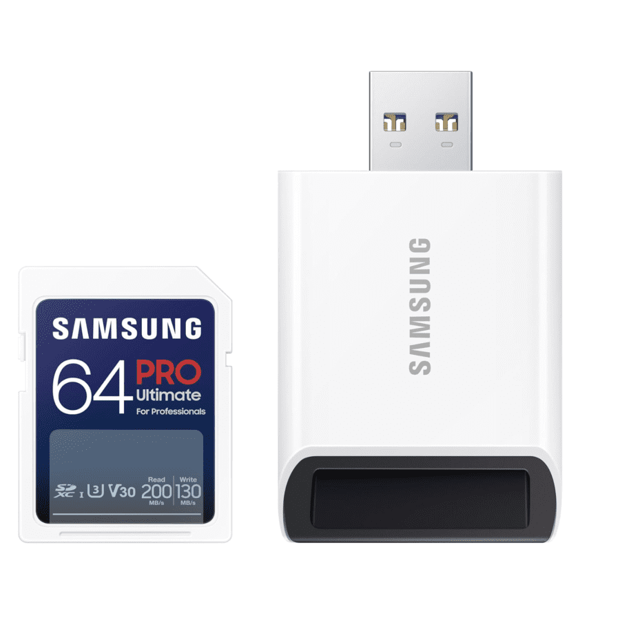 Samsung Pro Ultimate Full Size 64GB SDXC Card w/ USB 3.0 Reader: $9.99 Samsung Pro Ultimate Full Size 64GB SDXC Card w/ USB 3.0 Reader: $9.99