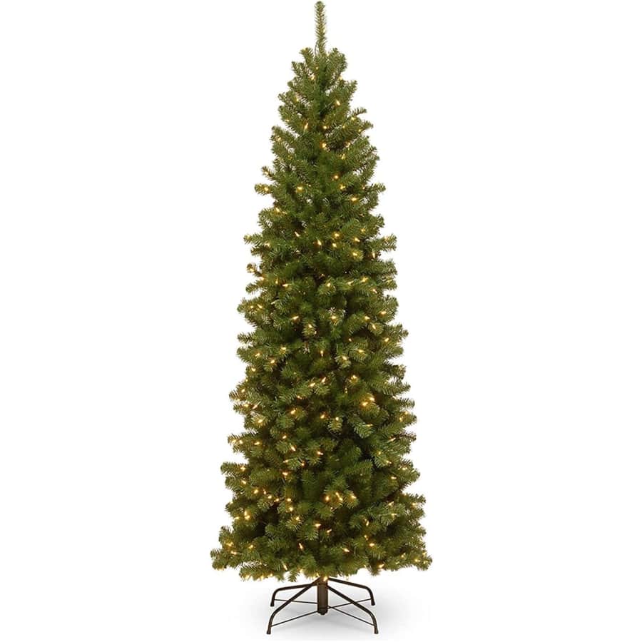 National Tree Company 7-Ft. Pre-Lit Artificial Slim Christmas Tree: $88 National Tree Company 7-Ft. Pre-Lit Artificial Slim Christmas Tree: $88