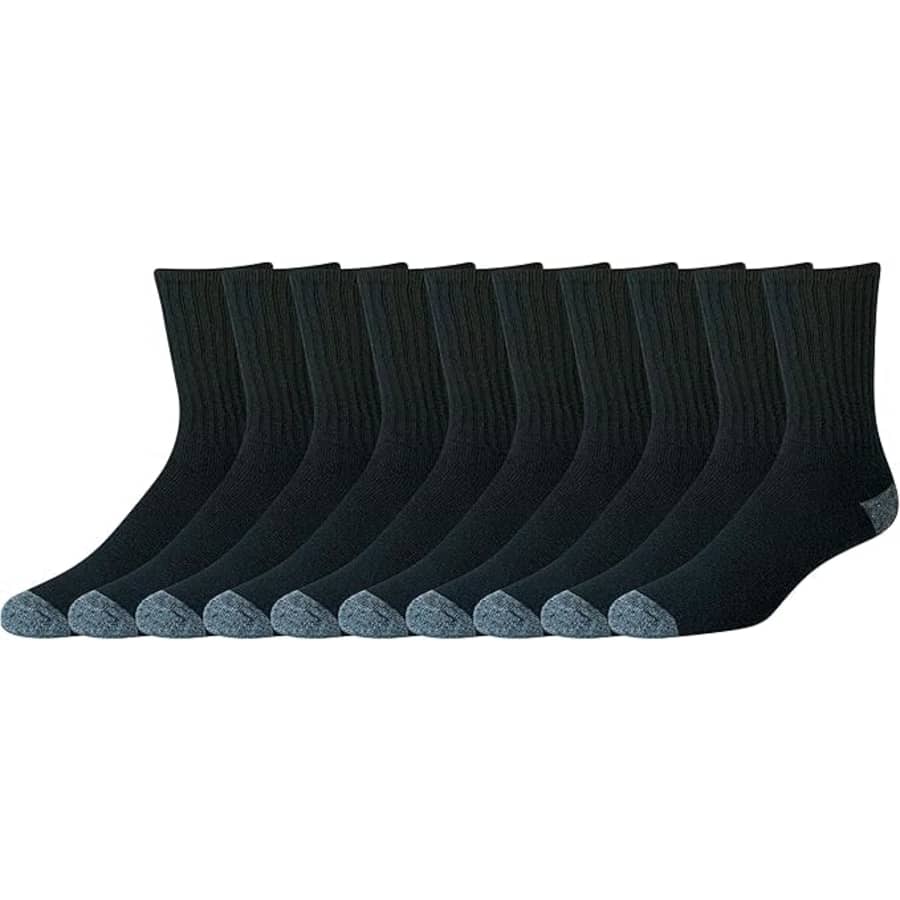 Amazon Essentials Men's Cotton Crew Socks 10-Pack: $11 w/ subscribe and save