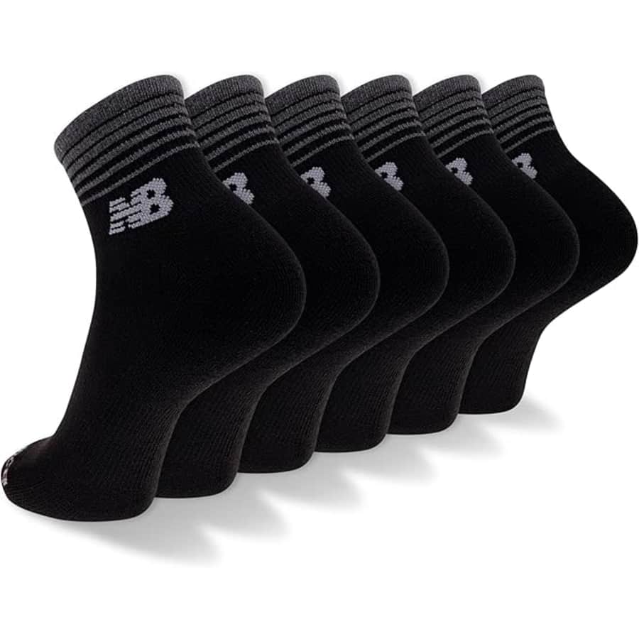 New Balance Adult Performance Cushioned Ankle Socks 6-Pack: $15