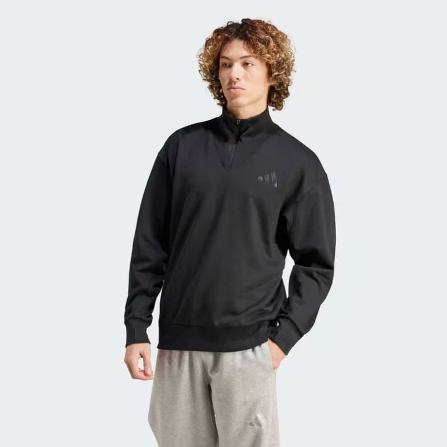 adidas Men's All Szn Fleece Quarter-Zip Crew Sweatshirt: $15 adidas Men's All Szn Fleece Quarter-Zip Crew Sweatshirt: $15