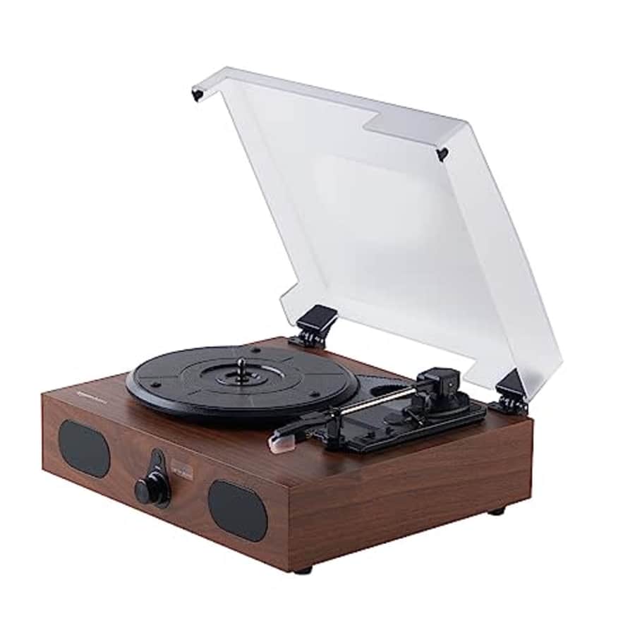 Amazon Basics Vinyl Turntable w/ Bluetooth & Speakers: $51 w/ Prime Amazon Basics Vinyl Turntable w/ Bluetooth & Speakers: $51 w/ Prime