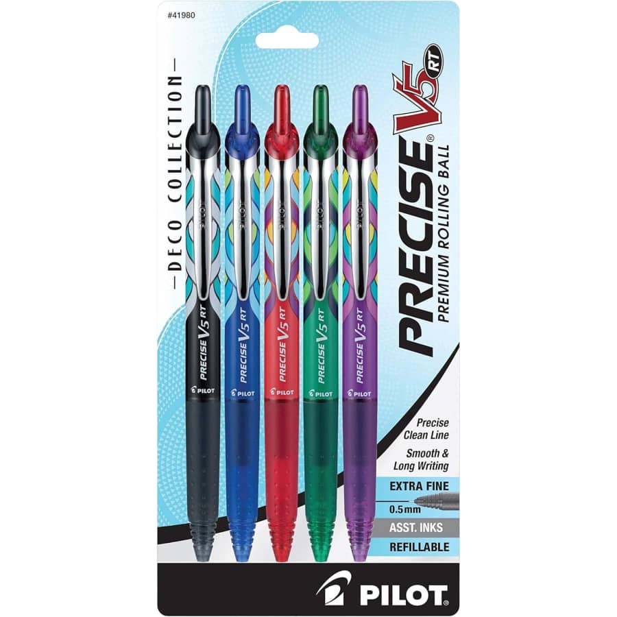 Pilot Precise V5 RT Retractable Rolling Ball Pen 5-Pack: $5.99 Pilot Precise V5 RT Retractable Rolling Ball Pen 5-Pack: $5.99