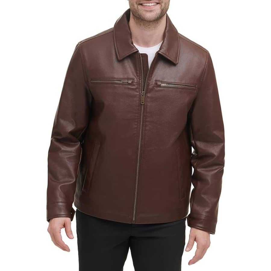 Dockers Men's James Faux Leather Jacket: $40