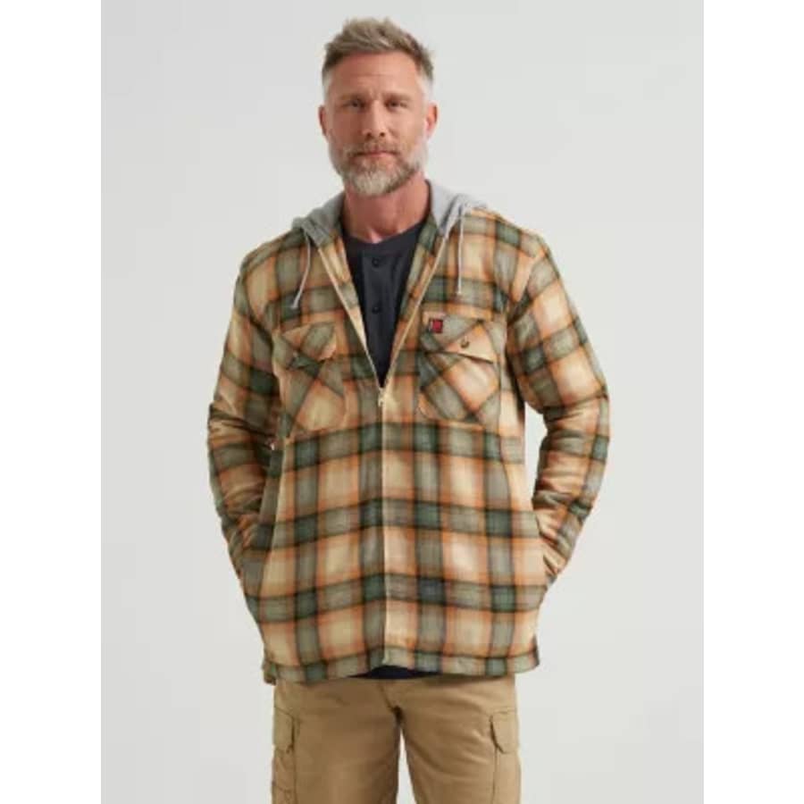 Wrangler Men's Riggs Workwear Hooded Flannel Work Jacket: $22 Wrangler Men's Riggs Workwear Hooded Flannel Work Jacket: $22