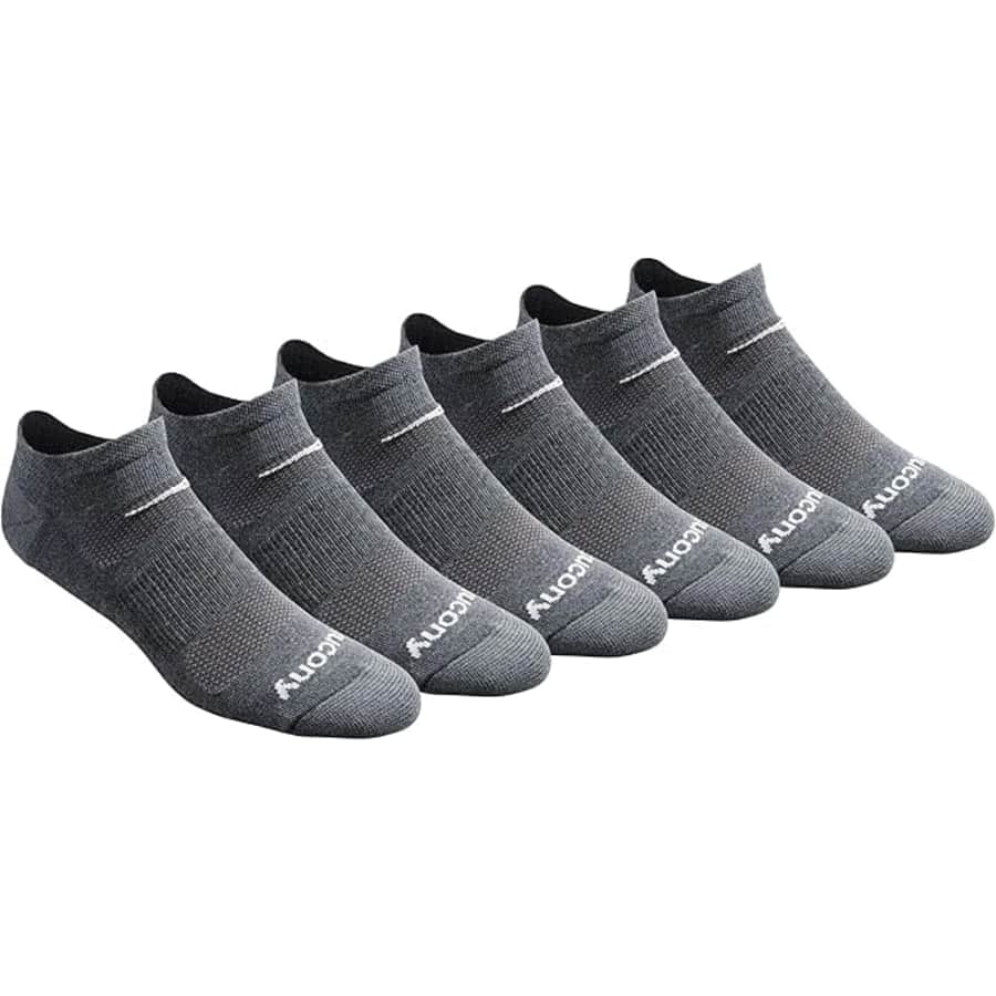 Saucony Men's Rundry Mesh Ventilating Socks 6-Pack: $10