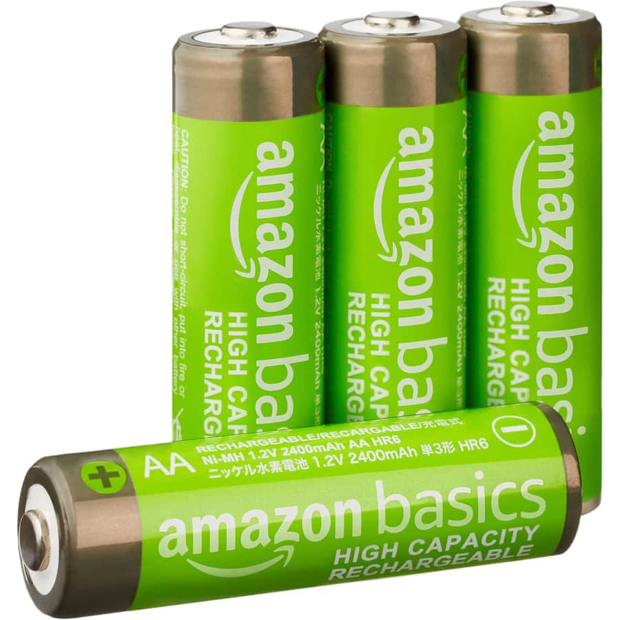 Amazon Basics Rechargeable AA Batteries 4-Pack: $7 w/ Prime