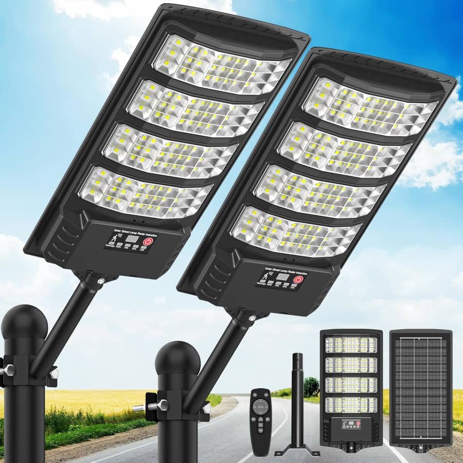 Sunwish 6500K LED Waterproof Street Solar Lights 2-Pack: $35.99