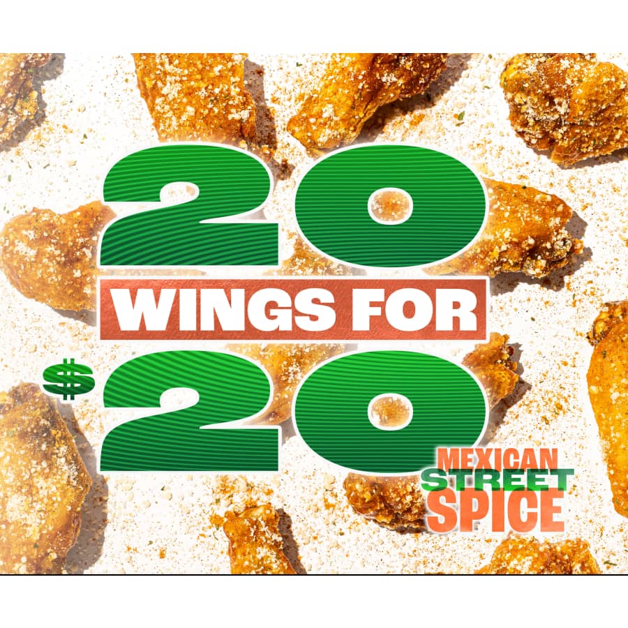 Wingstop Wings: 20 for $20