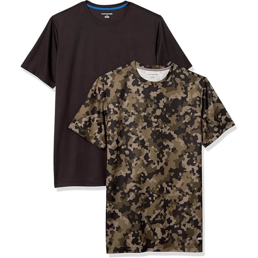 Amazon Essentials Men's Active Performance Tech T-Shirt 2-Pack: from $12