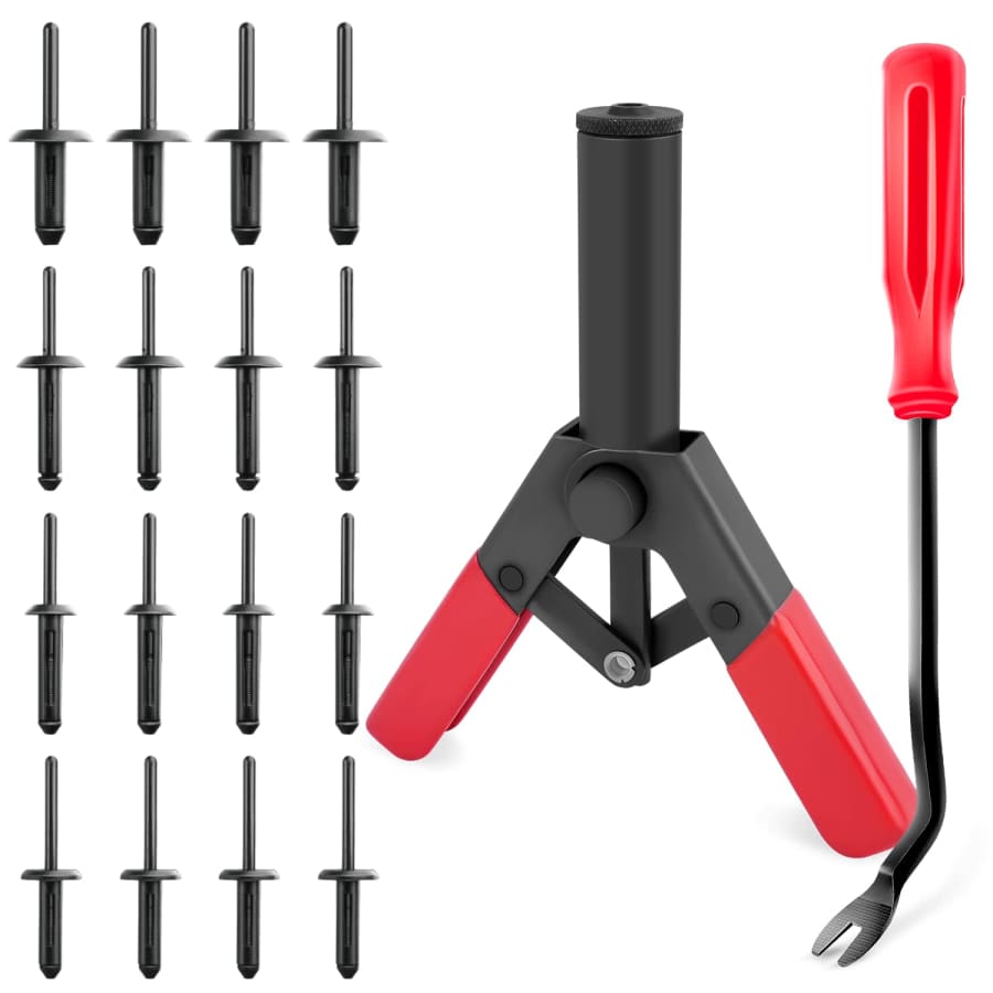 82-Piece Plastic Rivet Gun Set: $16