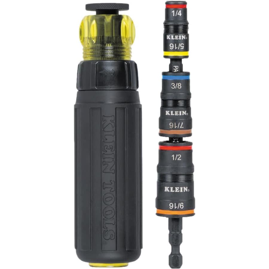 Klein Tools 7-in-1 SAE Impact Socket Set with Ratcheting Handle: $30 Klein Tools 7-in-1 SAE Impact Socket Set with Ratcheting Handle: $30