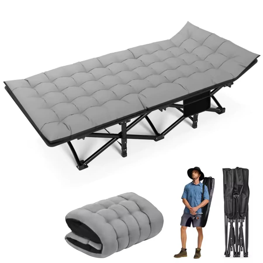 Portable Heavy-Duty Folding Camping Cot: $44.06