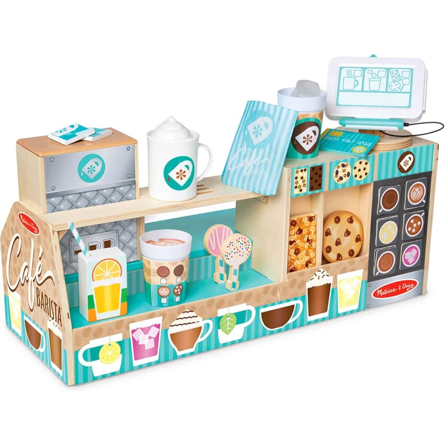 Melissa & Doug Wooden Café Barista Coffee Shop Set: $59.99