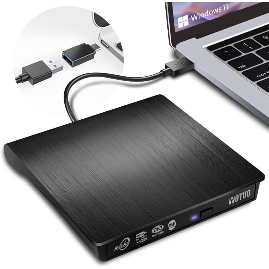 Portable USB 3.0 External DVD Drive: $13 Portable USB 3.0 External DVD Drive: $13