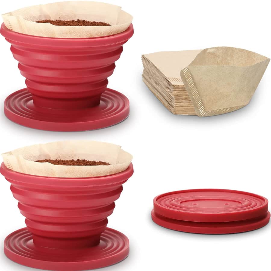 2pc Collapsible Coffee Dripper w/ 80pc Paper Filters: $12 w/ Prime