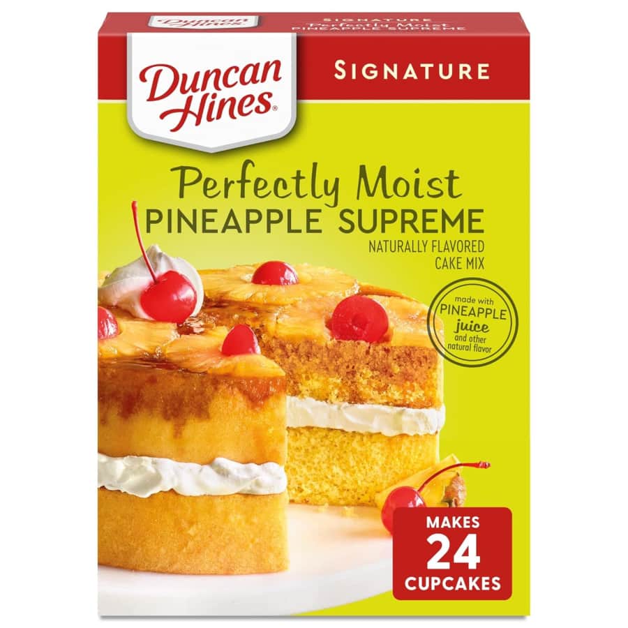 Duncan Hines Pineapple Supreme 15.25-oz. Cake Mix: 95 cents via Sub & Save