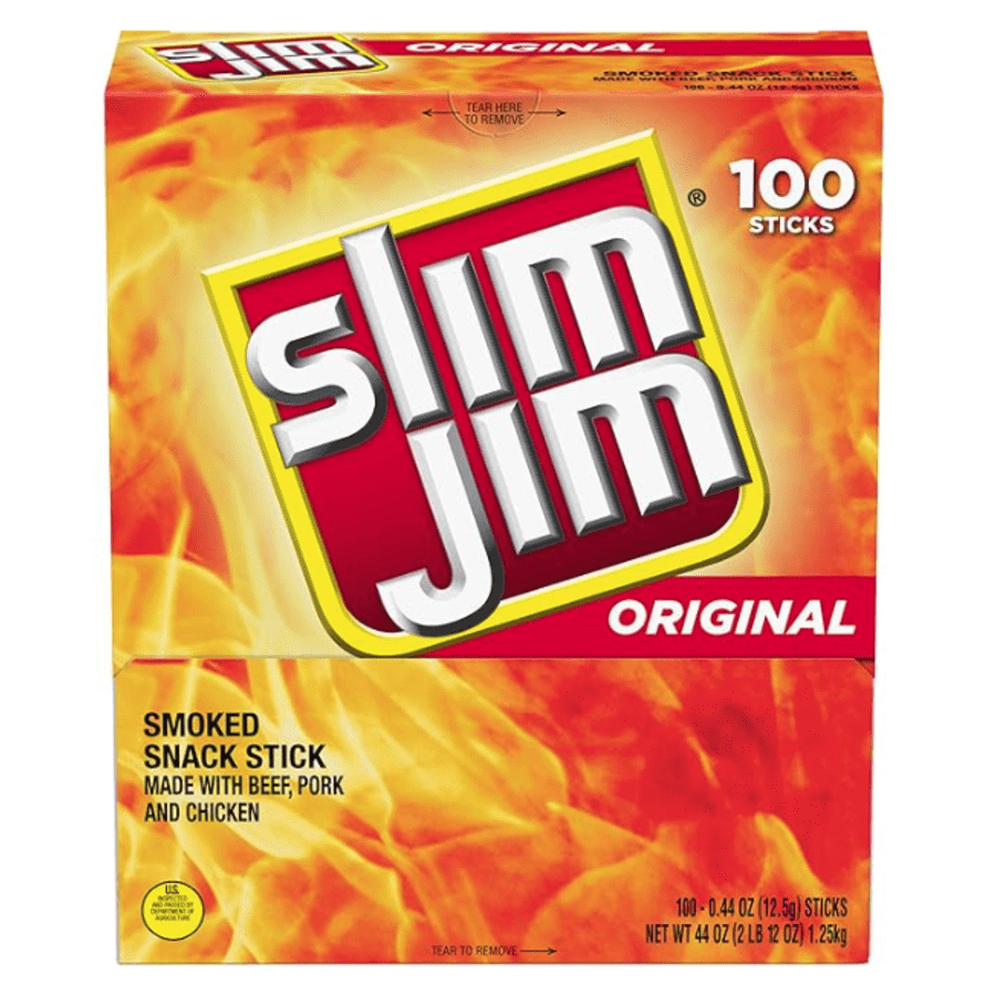 Slim Jim Original Smoked Meat Sticks 100-Count Box: $24 via Subscribe & Save