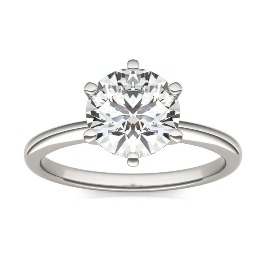 2-tcw Diamond Six Prong Solitaire Engagement Ring: $999