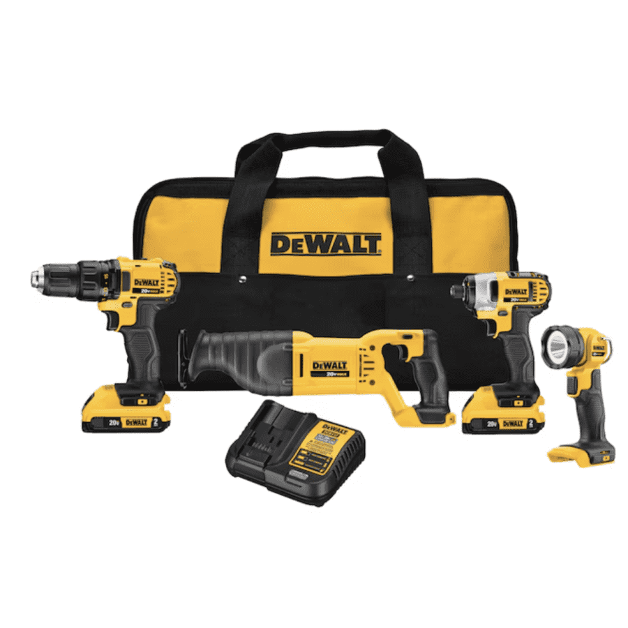 DeWalt 4-Tool Combo Kit w/ 2 Batteries: $299 DeWalt 4-Tool Combo Kit w/ 2 Batteries: $299